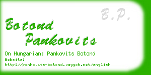 botond pankovits business card